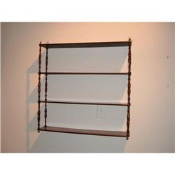 French mahogany hanging shelf with brass #2246690