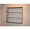 Image 1 : French mahogany hanging shelf with brass #2246690