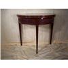 Image 1 : English mahogany fold-over demilune card table #2246741