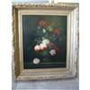 Image 1 : Still Life Artist Signed Antique oil painting! #2246832