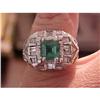 Image 1 : 14k Hand made ring 1ct emerald 1ct plus diamond#2246924