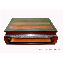 Chinese India Zitan Phoenix Dragon Kang Table  #2246977