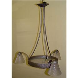 Muller Freres French Art Glass Chandelier Lamp #2247008