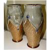Image 1 : Royal Doulton Cobalt Gilt Swirl Pottery Vases #2247030