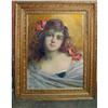 Image 1 : Italian Nouveau Painting signed  gilt frame #2247075