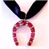 Image 1 : Victorian Diamond & Ruby Horse Shoe Pendant #2247133