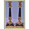 Image 1 : PR CLASSIC ANTIQUE BRONZE ORMOLU CANDLESTICKS #2247151