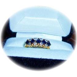 Diamond & Sapphire 14kt YG Anniversary Band #2260387