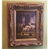 Image 1 : Painting, Sheep in a Barn, Signed T.H. Hair  #2260760