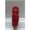 Image 1 : Bakelite  Carved Chunky Red Bangle #2260771