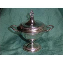 Vintage silver candy goblet with cover. #2260969