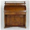 Image 1 : LIBRARY ANTIQUE WALNUT SECRETARY ROLL TOP DESK #2261067