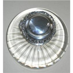 Stunning Huge Sterling Silver Topped Inkwell  #2261139