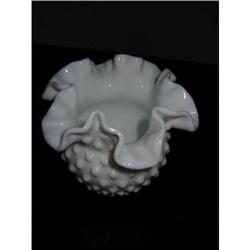 Fenton Milk Glass Flower Vase Ruffled!  #2268791