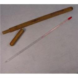 Vintage Brewers Thermometer in Wood Case. #2270233