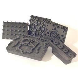 ANTIQUE BUNTA WOOD INDIAN TEXTILE BLOCKS #2270263