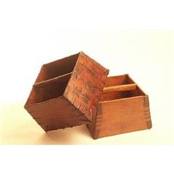 Antique Primitive WOODEN RICE Measure Bucket #2270269