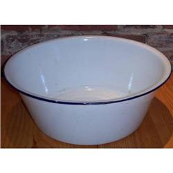 ANTIQUE FRENCH ENAMEL WASH GARDEN BASIN #2270282