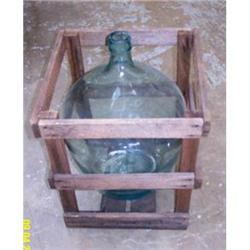 Antique French Wine Jug in Crate #2270285
