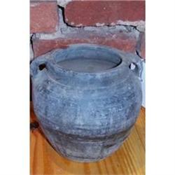 ANTIQUE CERAMIC BLACK DRAGON COOKING POT 1880S #2270290