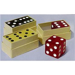 old vintage Jumbo RED BAKELITE DICE in box #2270307