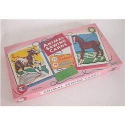 old vintage ANIMAL SEWING CARDS in original box#2270310