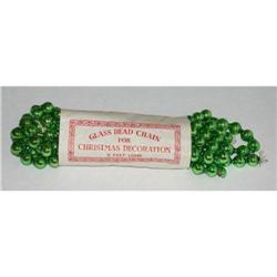 old vintage XMAS GLASS BEAD Garland chain ~ #2270311