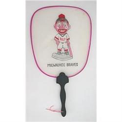 MILWAUKEE BRAVES SILK SOUVENIR FAN 1950S #2270328