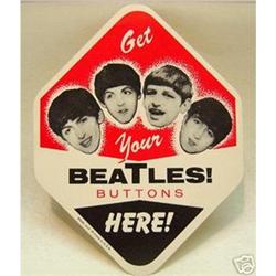 Rare 1960s Beatles Button Vending Card #2270349
