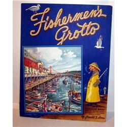 old vintage 1940s FISHERMAN'S GROTTO MENU #2270354
