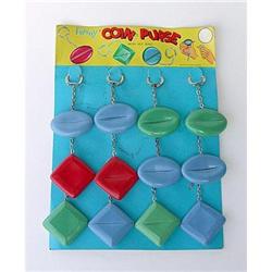 old vintage COIN PURSE KEY CHAIN store display #2270361