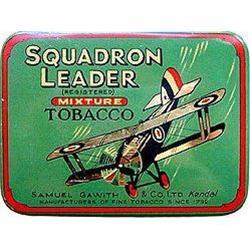 SQUADRON LEADER TOBACCO TIN ~ old vintage 1938 #2270366