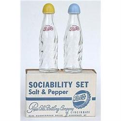 PEPSI COLA SALT PEPPER SHAKERS in box 1950s #2270369
