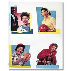 EBONY CALENDAR GIRL sign ~ NEGRO lady VINTAGE #2270392