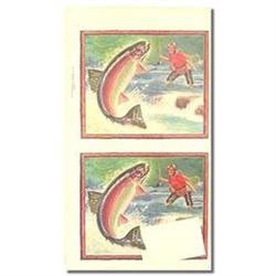 FISHERMAN TROUT SIGN POSTER ~ VINTAGE #2270393