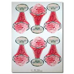 1953 STRAWBERRY ICE CREAM STORE SIGN POSTER ~ #2270412
