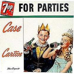 old vintage 1950s 7up SODA KID PARTY SIGN #2270426