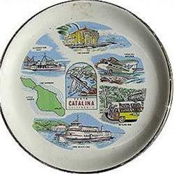 old 1950s SANTA CATALINA ISLAND SOUVENIR PLATE #2270427