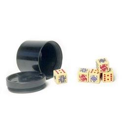 old vintage Bakelite Poker Dice & Cup casino #2270428