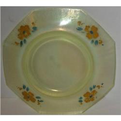 old vintage Daisy Hand Painted Vaseline Dish #2270454