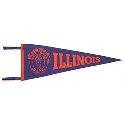 1947 ROSE BOWL PASADENA Felt Pennant ILLINOIS #2270463