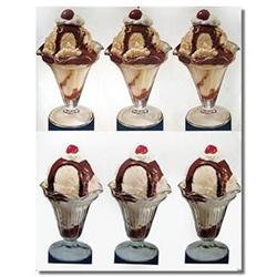 VINTAGE ICE CREAM SIGN POSTER ~ SUNDAE #2270478