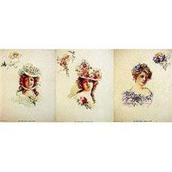 3 old vintage VICTORIAN opera LITHO PRINTS * #2270483