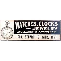 VINTAGE WATCH SIGN * OLD VINTAGE GRANVILLE OHIO#2270599
