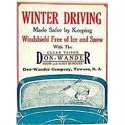 NEW JERSEY WINTER DRIVING SIGN * OLD VINTAGE  #2270600