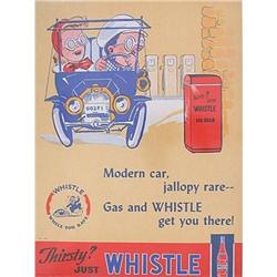 WHISTLE SODA SIGN * OLD VINTAGE modern CAR SIGN#2270619