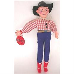 Old vintage TEXAS STATE FAIR Mascot Cowboy Doll#2270625