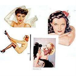 10 VINTAGE VARGA German PRINT CARDS #2270632