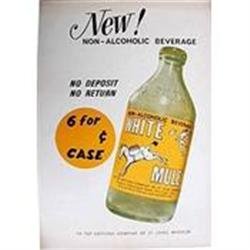 WHITE MULE SODA POSTER * OLD VINTAGE COLA SIGN #2270647
