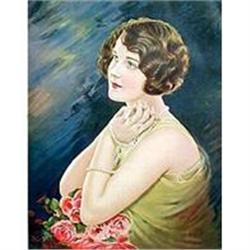 YEARNING LADY PRINT ~ OLD VINTAGE 1920S #2270648